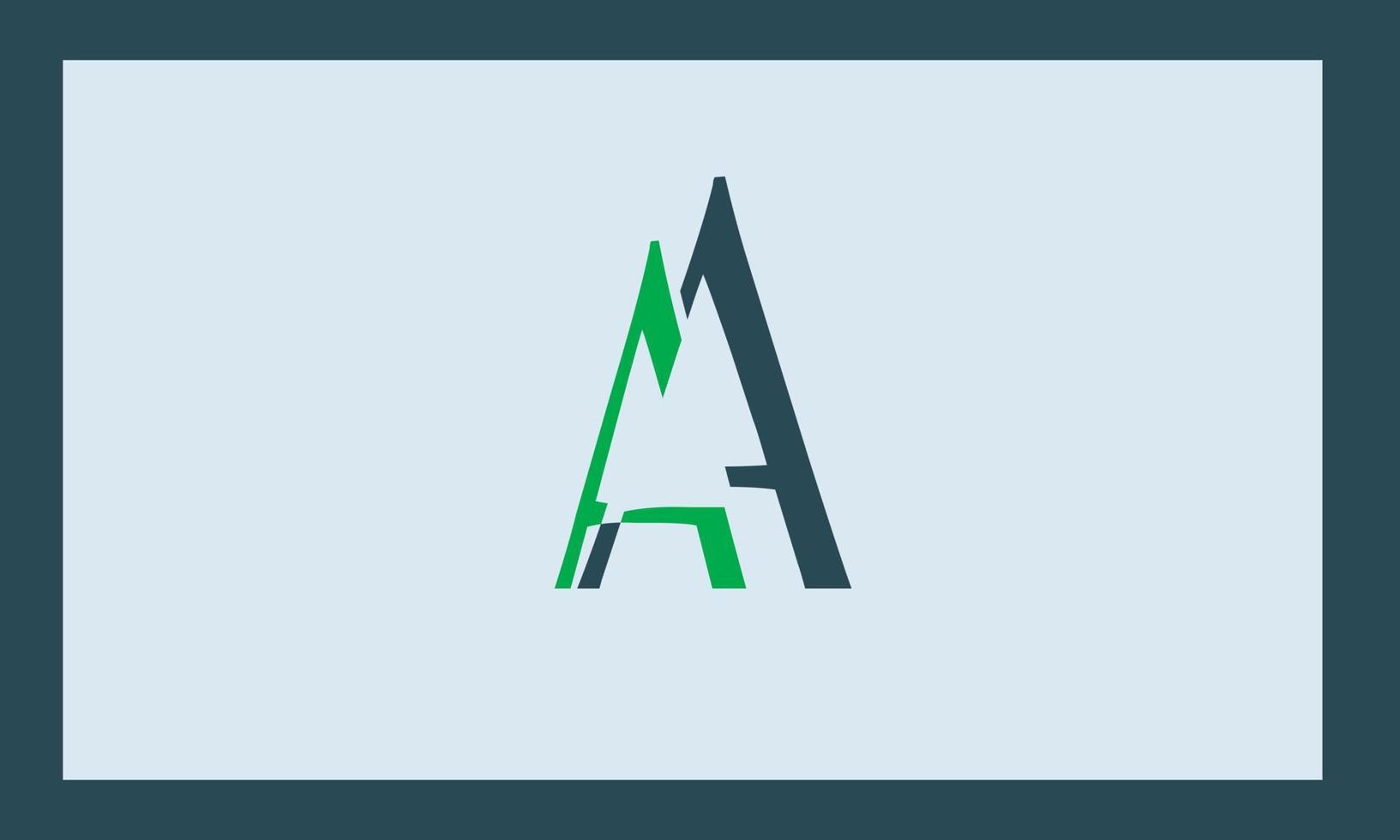 alfabeto letras iniciales monograma logo aa vector