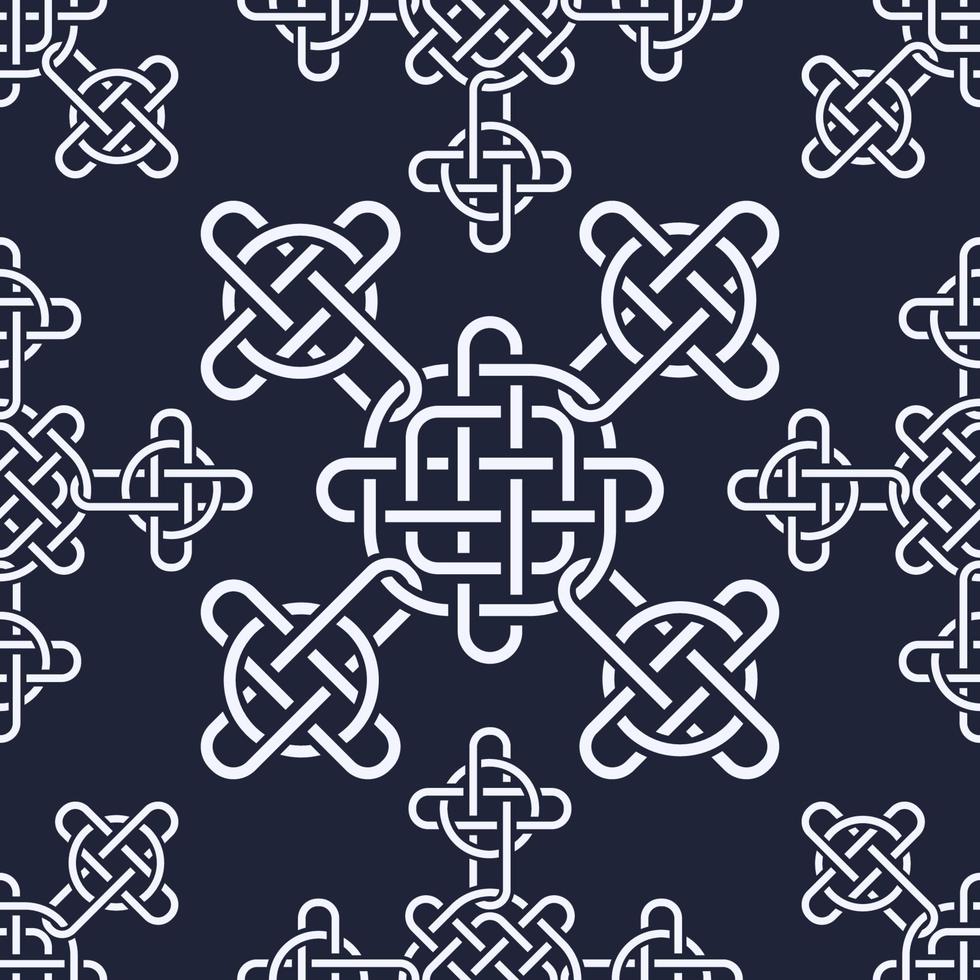 Celtic Knot Inspired Seamless Pattern vector