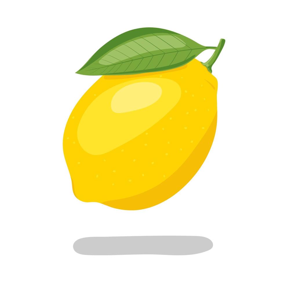 ilustración de icono de vector de limón amarillo aislado sobre fondo blanco