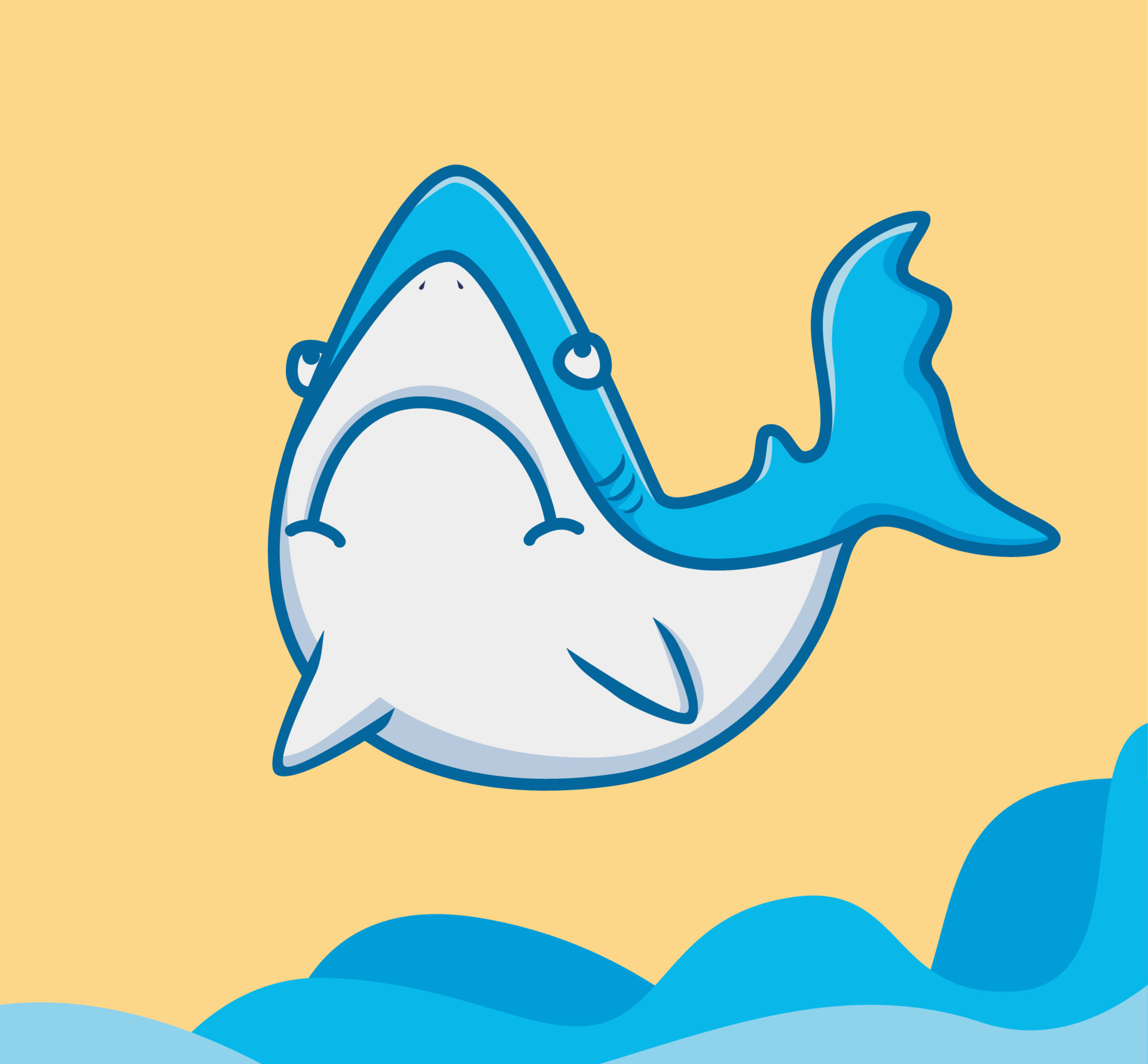 cute baby shark jumping. cartoon animal nature concept Isolated  illustration. Flat Style suitable for Sticker Icon Design Premium Logo  vector. Mascot Character 10806936 Vector Art at Vecteezy