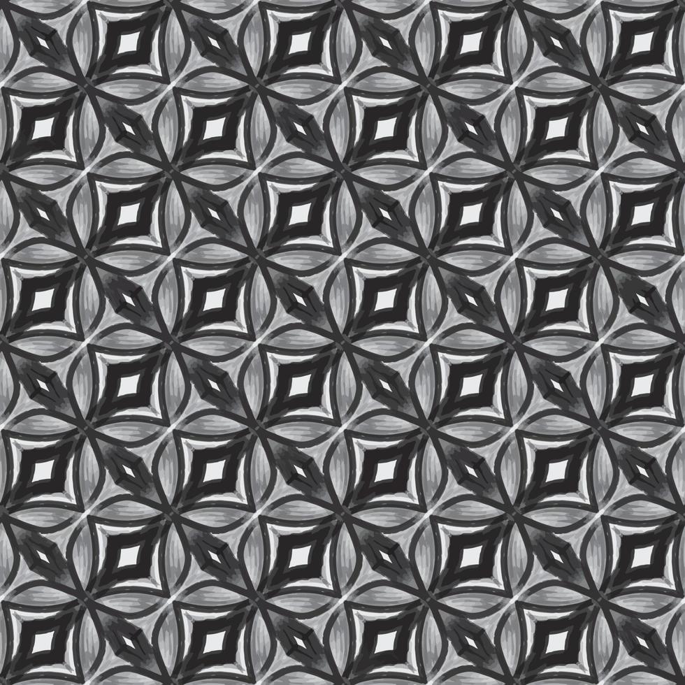 sombreado de flores en blanco y negro sin fisuras de fondo, decoración de arte ilustración diseño de arte abstracto. vector