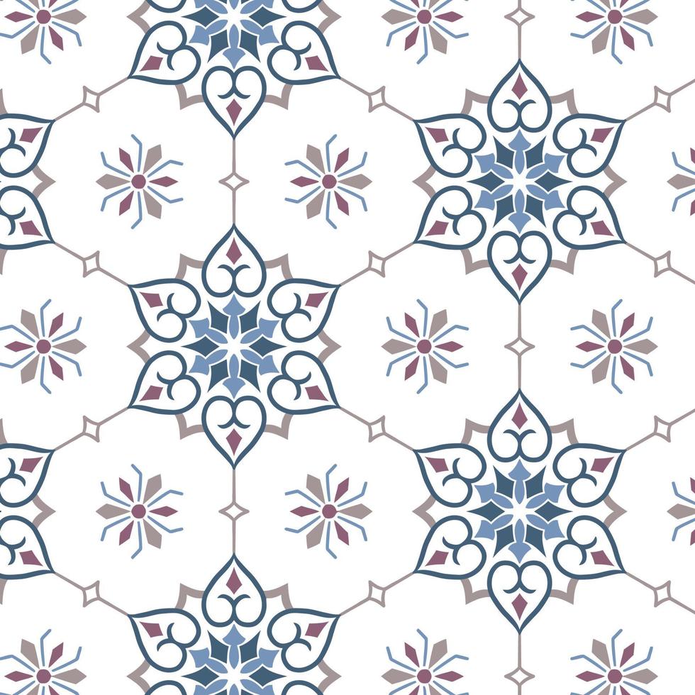 Seamless pattern decorative, flower pattern in vintage mandala style for tattoos, fabrics or decorations and more vector