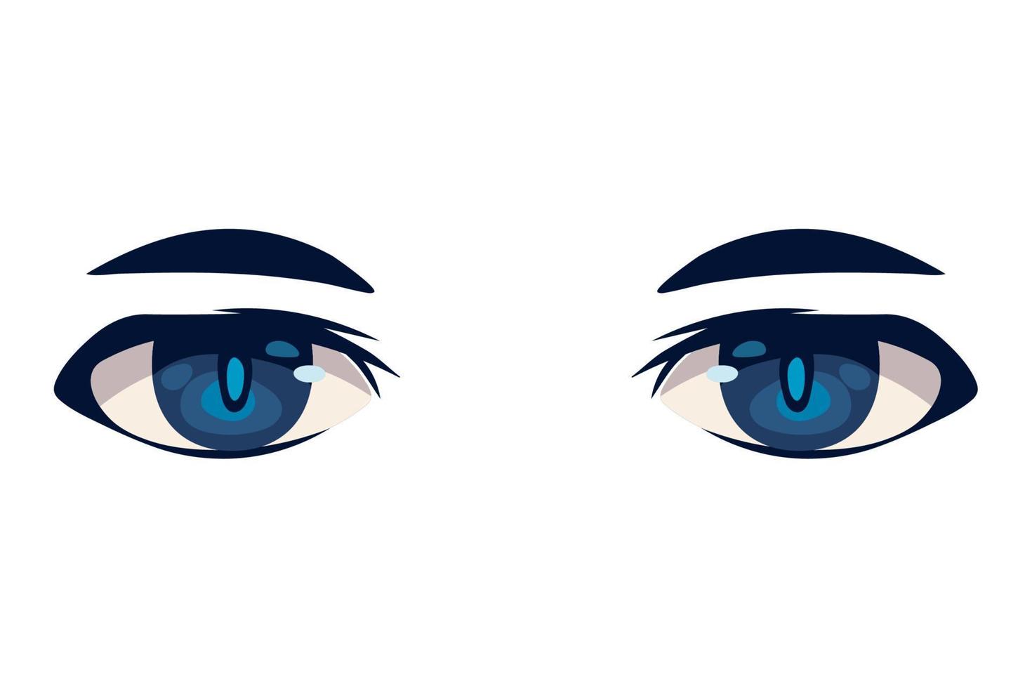 anime eyes close up vector