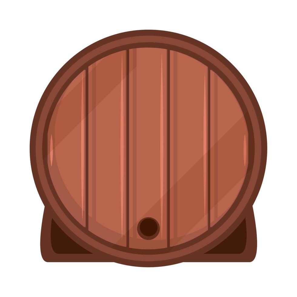 cerveza de barril de madera vector