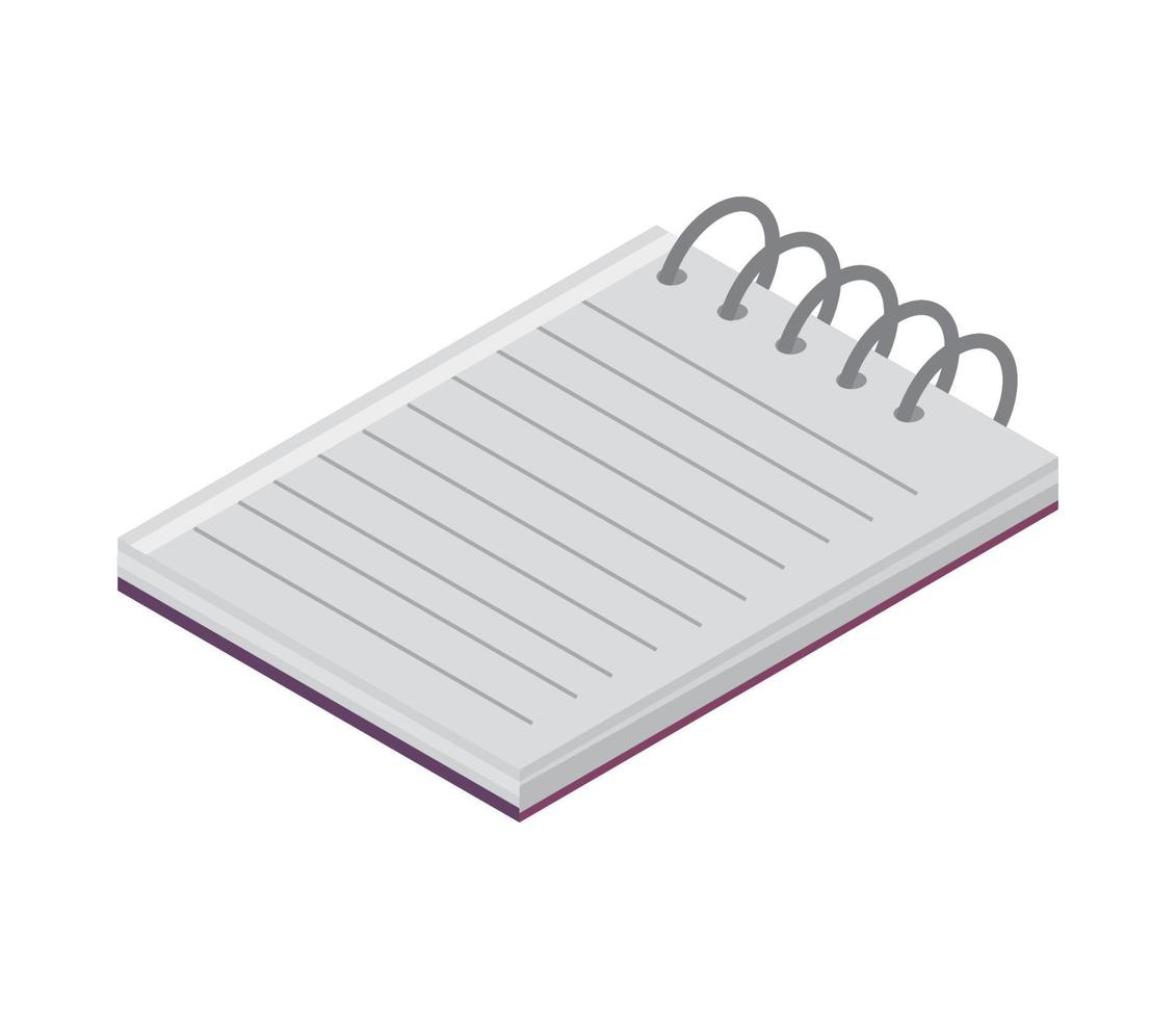 notepad school supply vector