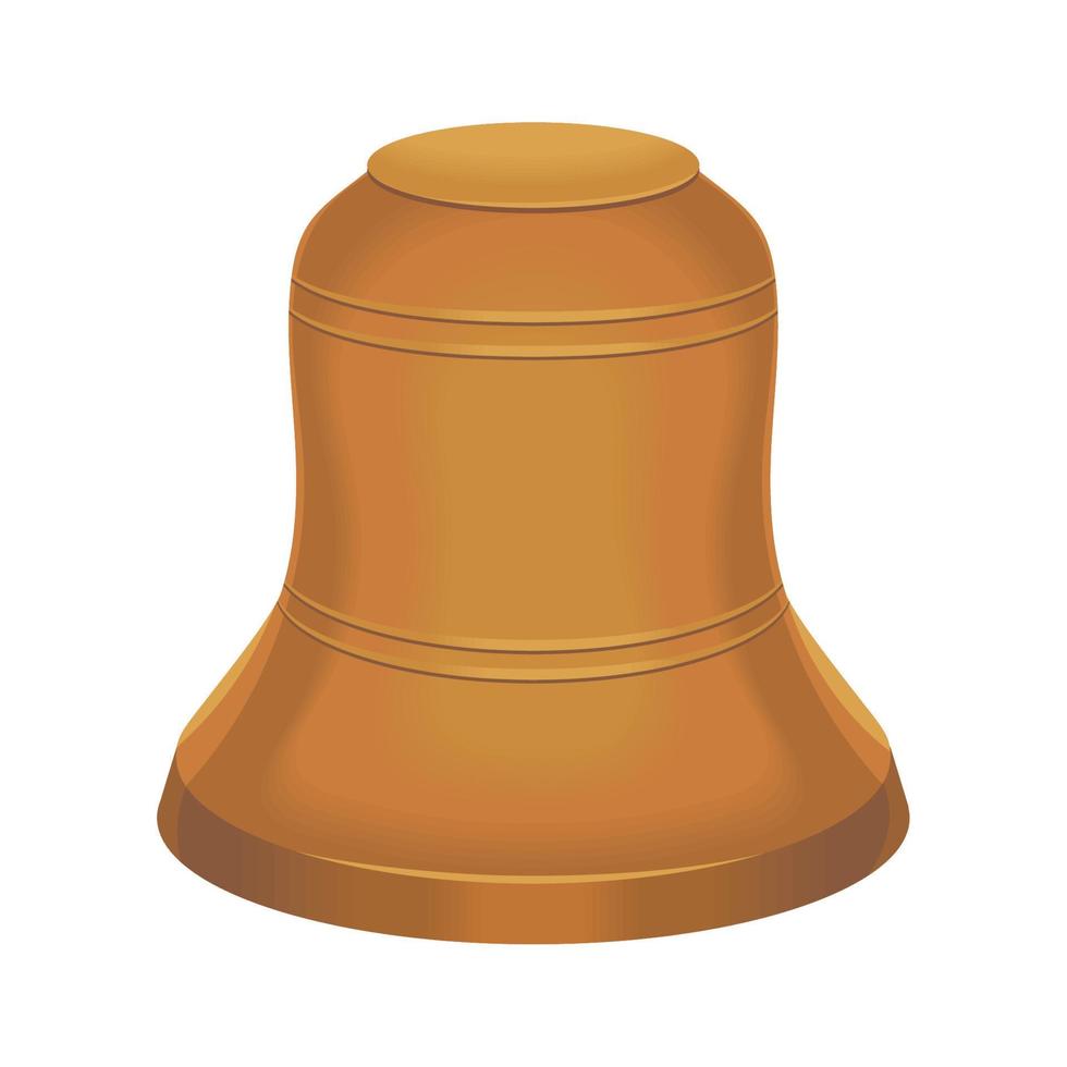 icono de campana de oro vector