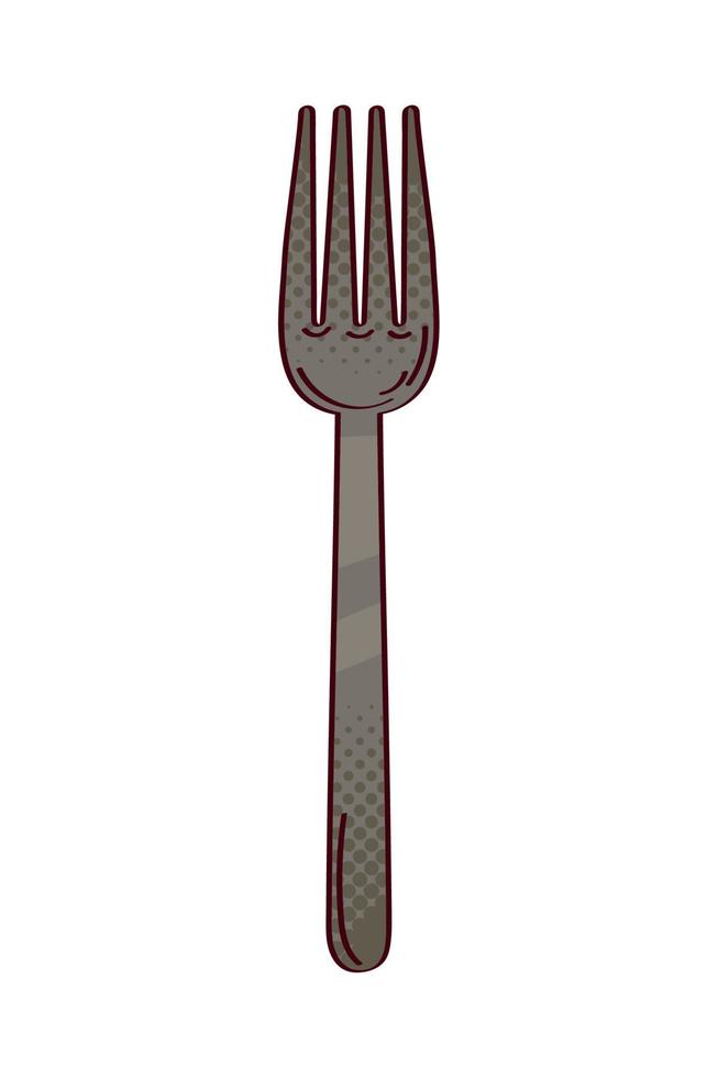 plastic fork utensil vector