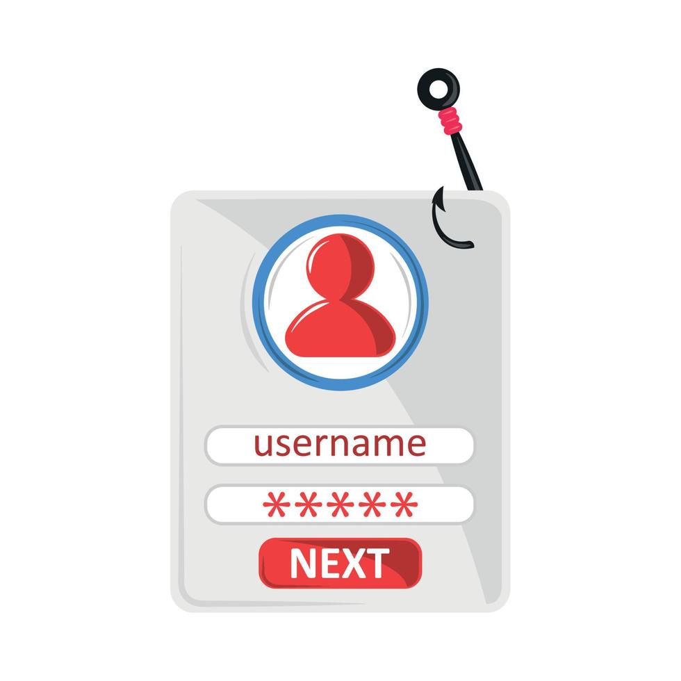 Login into account in email vector