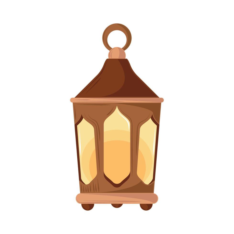 retro arabic lantern vector