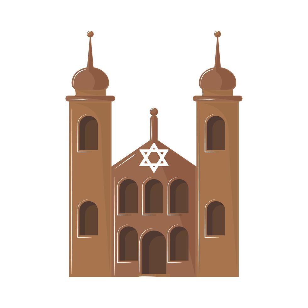 jewish temple icon vector