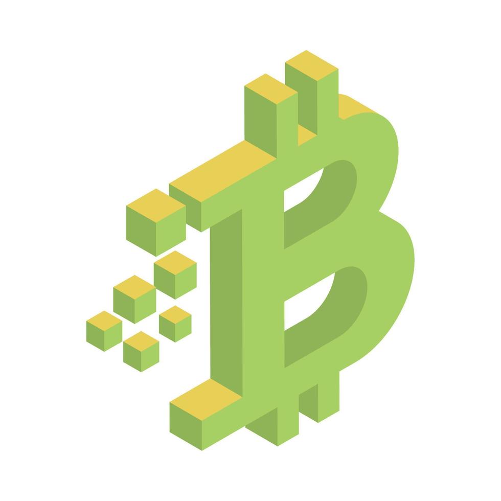 icono de bitcoin fintech vector