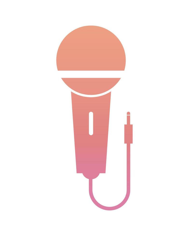 icono de micrófono de karaoke vector