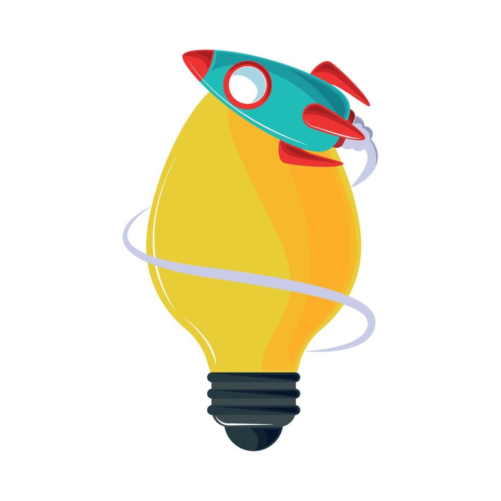 light bulb startup vector