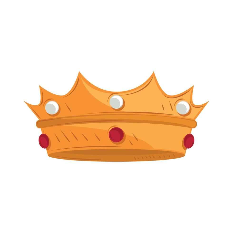 icon golden crown vector