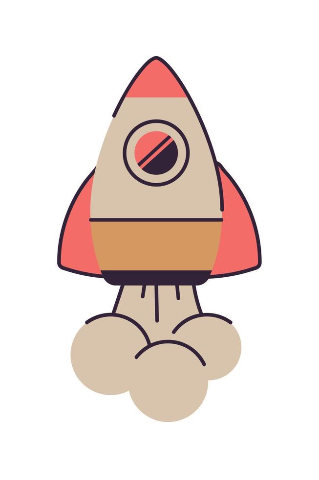 launching spaceship icon vector