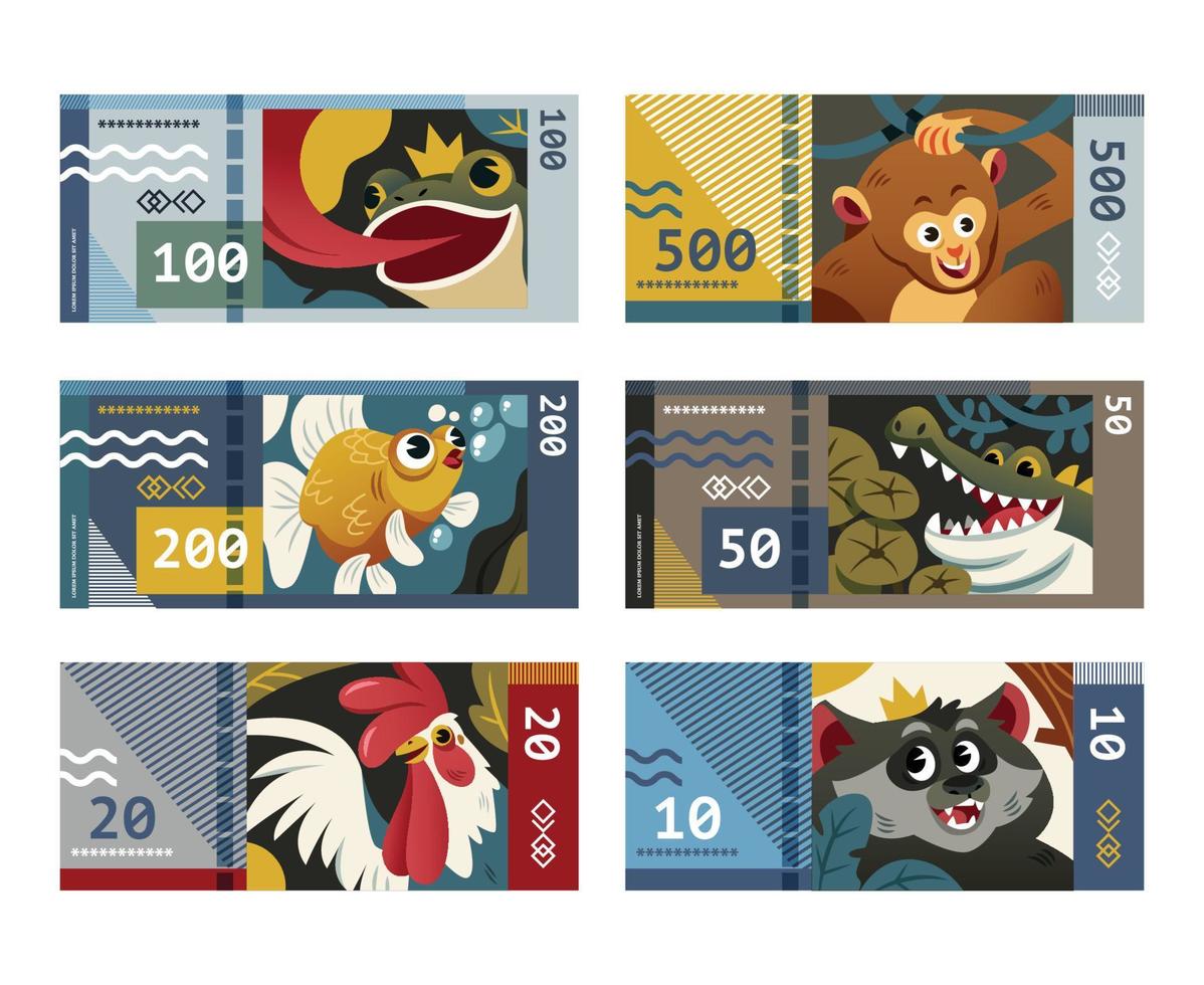 Fake Paper Money Design vector