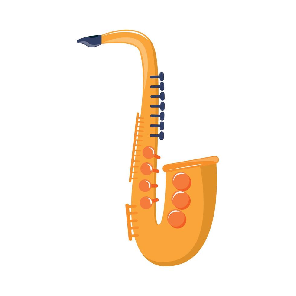 instrumento musical de saxofón vector