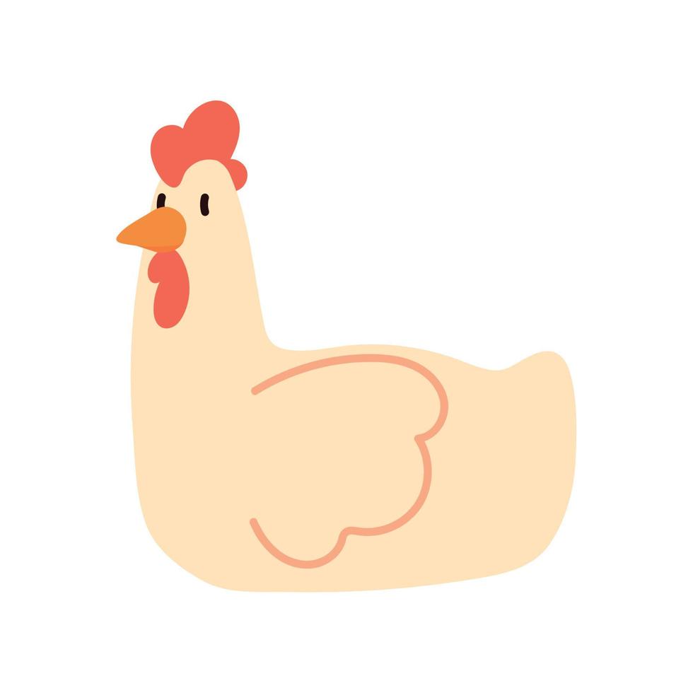 hen farm animal vector