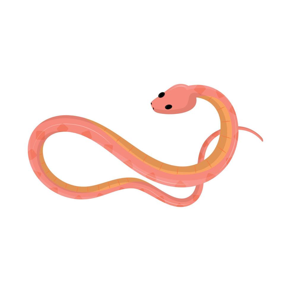 icono de serpiente rosa vector