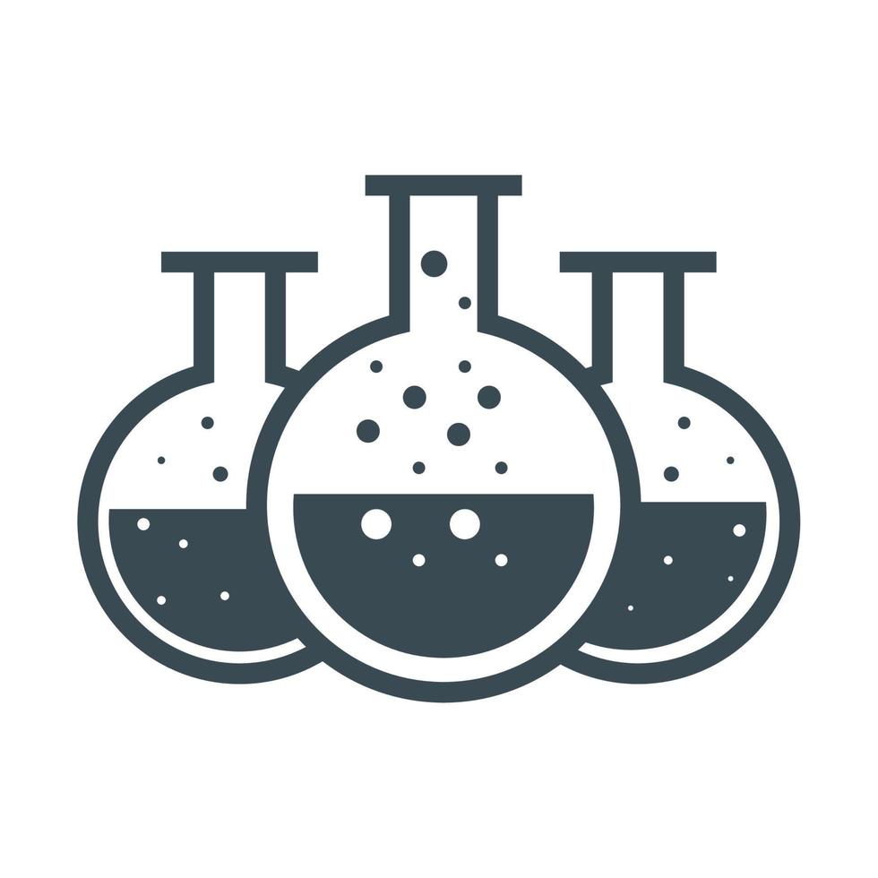 medical chemical flasks vector