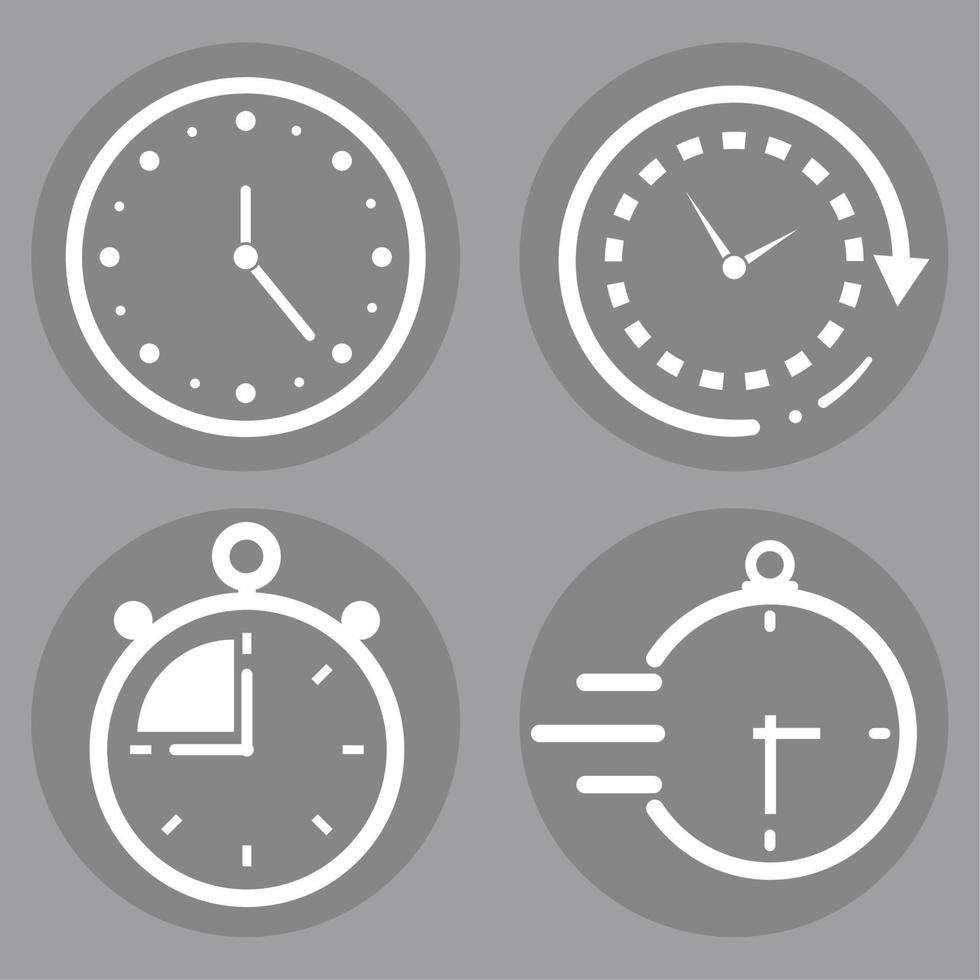 set with clocks and timer vector