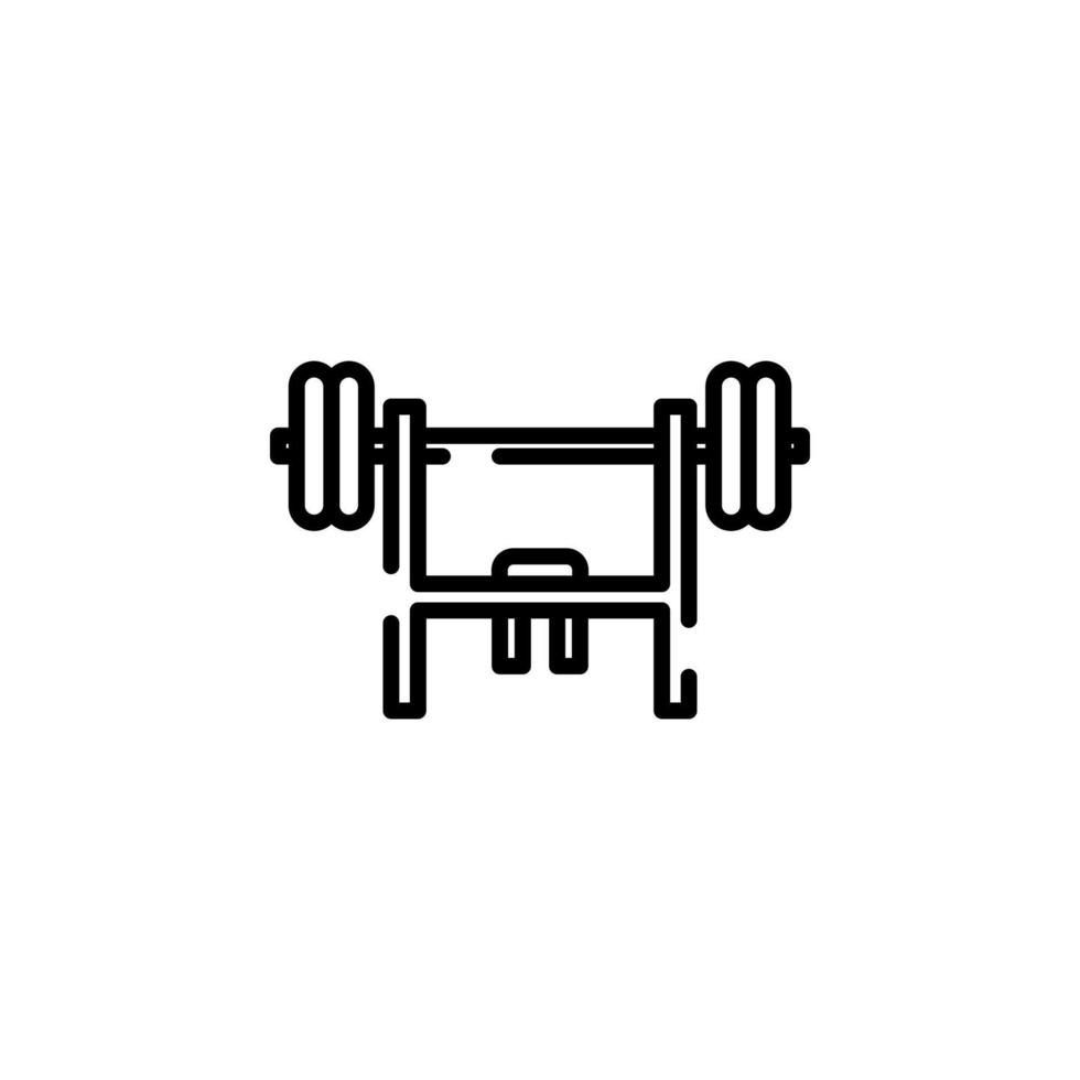 Gym, Fitness, Weight Dotted Line Icon Vector Illustration Logo Template. Suitable For Many Purposes.