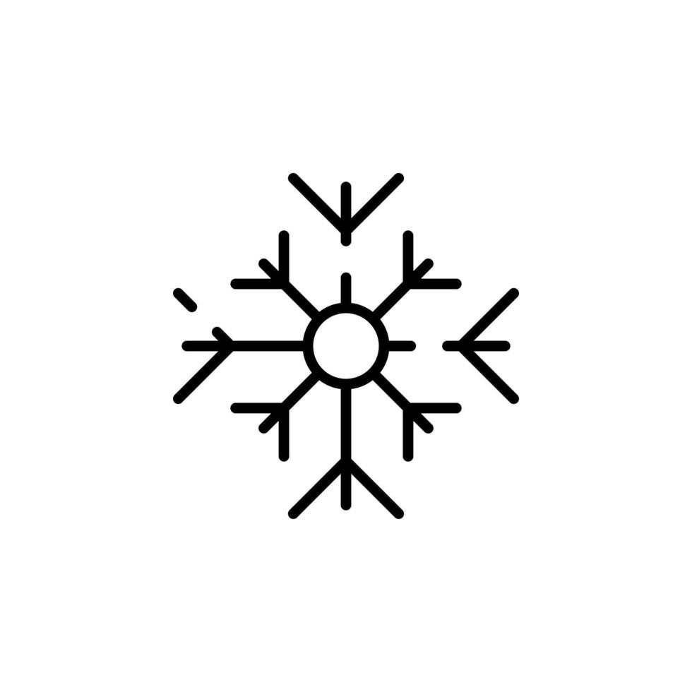 Winter, Snowfall, Snow, Snowflake Dotted Line Icon Vector Illustration Logo Template. Suitable For Many Purposes.