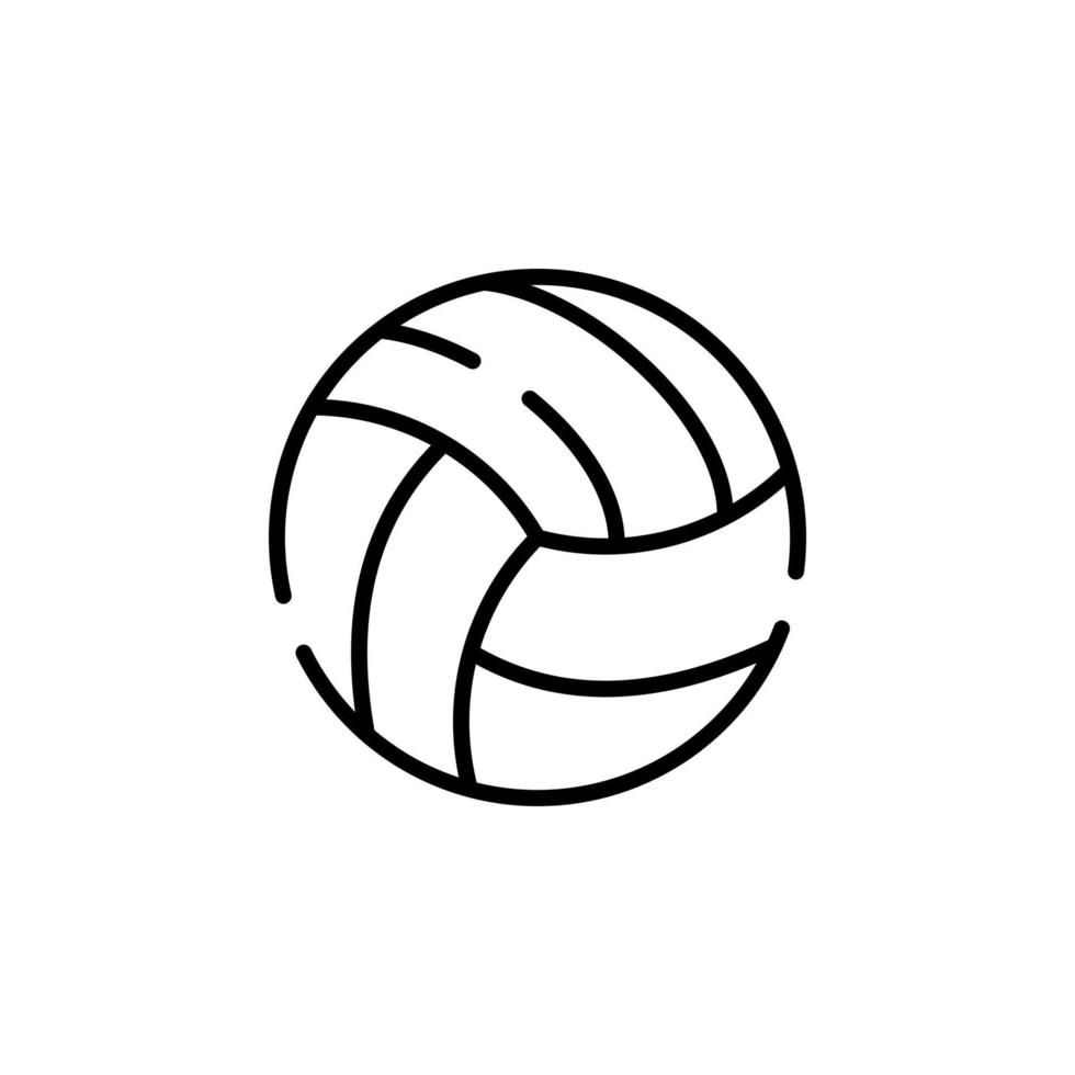 plantilla de logotipo de ilustración de vector de icono de línea de puntos de voleibol. adecuado para muchos propósitos.