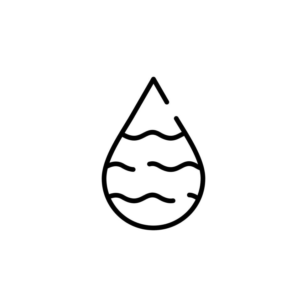 Waterdrop, Water, Droplet, Liquid Dotted Line Icon Vector Illustration Logo Template. Suitable For Many Purposes.