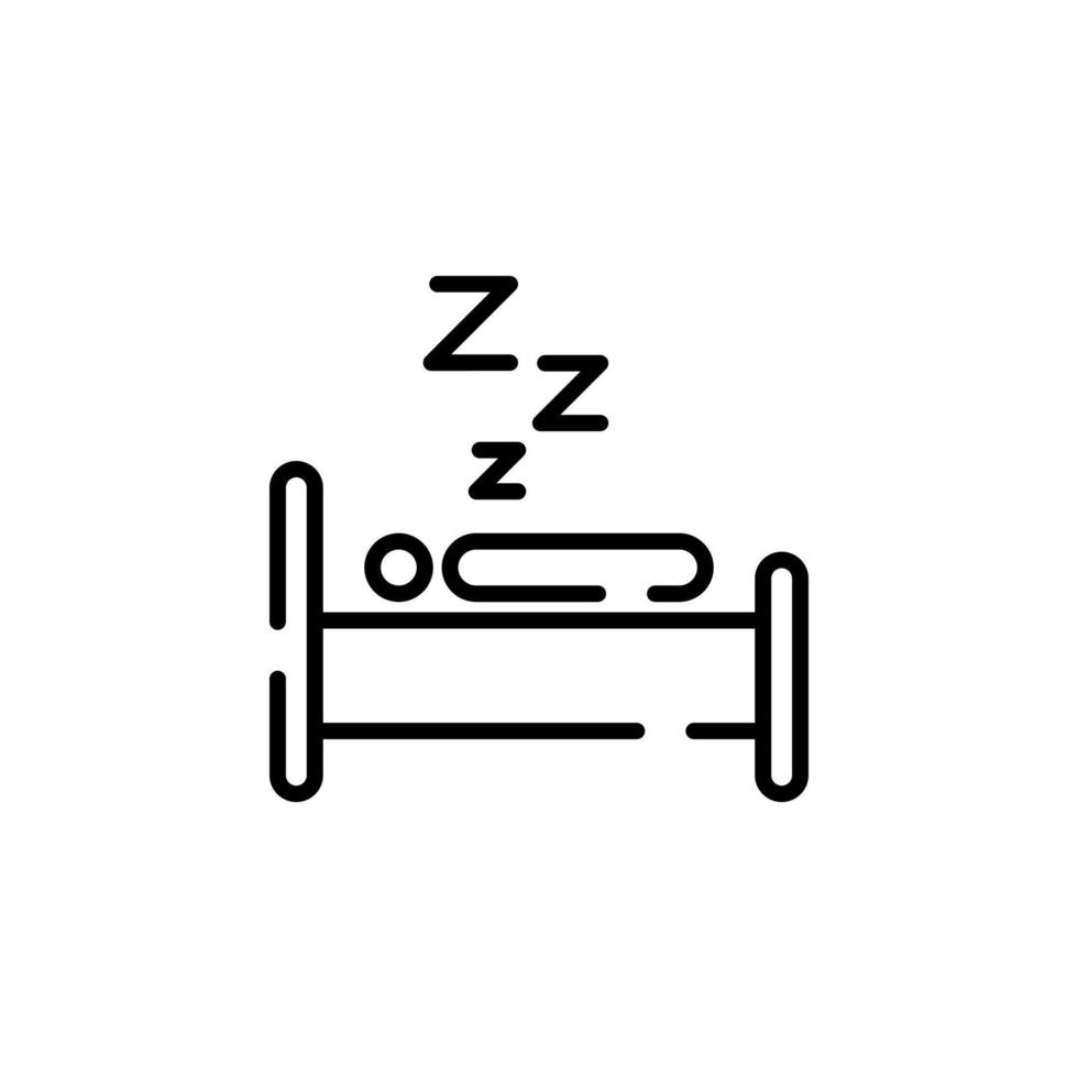 Sleep, Nap, Night Dotted Line Icon Vector Illustration Logo Template. Suitable For Many Purposes.