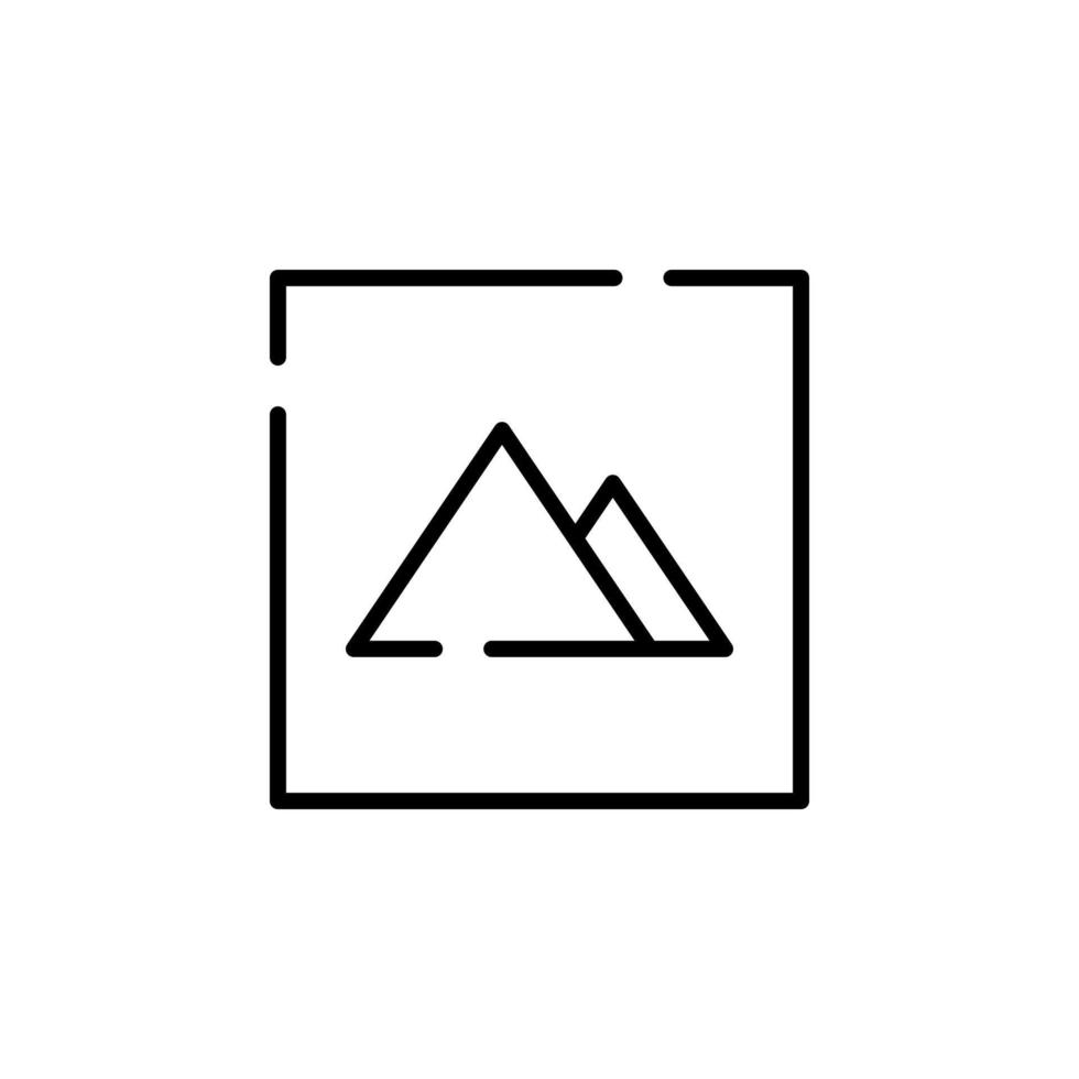 Picture, Gallery, Image Dotted Line Icon Vector Illustration Logo Template. Suitable For Many Purposes.