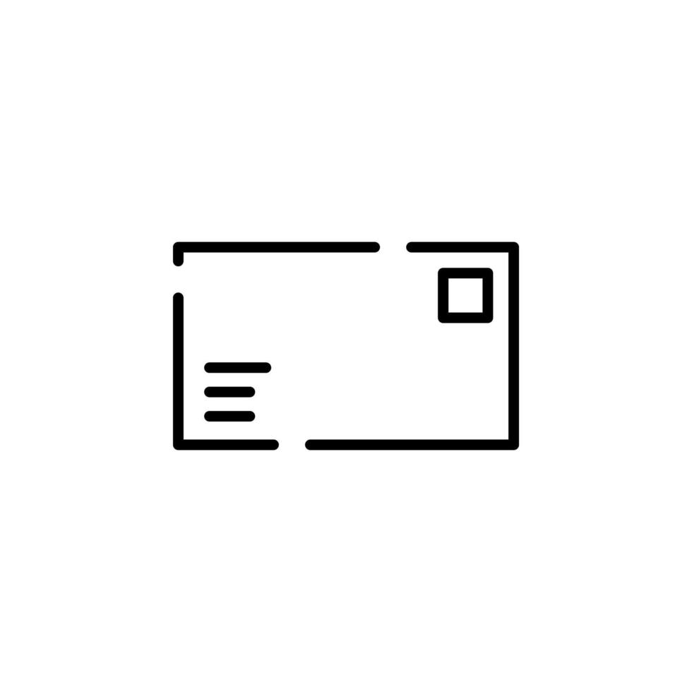 Post, Letter, Mail, Postcard Dotted Line Icon Vector Illustration Logo Template. Suitable For Many Purposes.