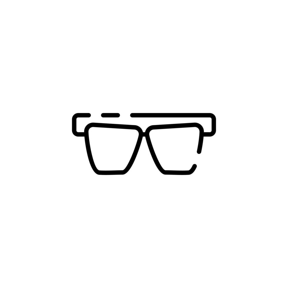 Glasses, Sunglasses, Eyeglasses, Spectacles Dotted Line Icon Vector Illustration Logo Template. Suitable For Many Purposes.