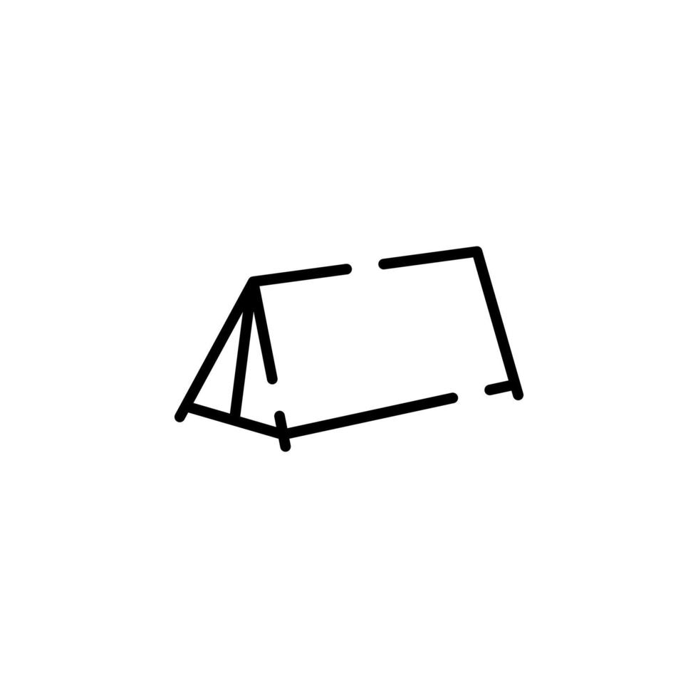 Camp, Tent, Camping, Travel Dotted Line Icon Vector Illustration Logo Template. Suitable For Many Purposes.