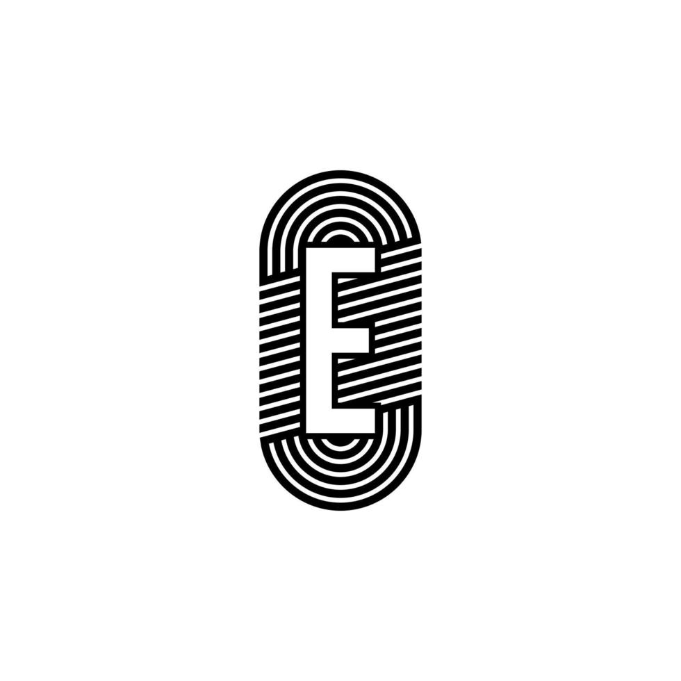 Simple black modern letter E logotype design concept vector