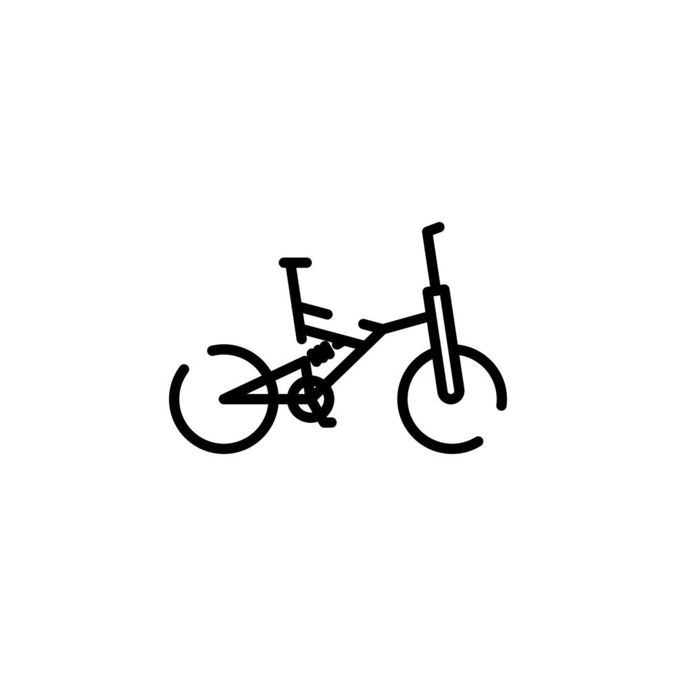 bicicleta, bicicleta, línea punteada, icono, vector, ilustración, logotipo, plantilla. adecuado para muchos propósitos. vector