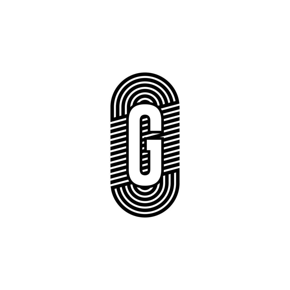 Simple black modern letter G logotype design concept vector