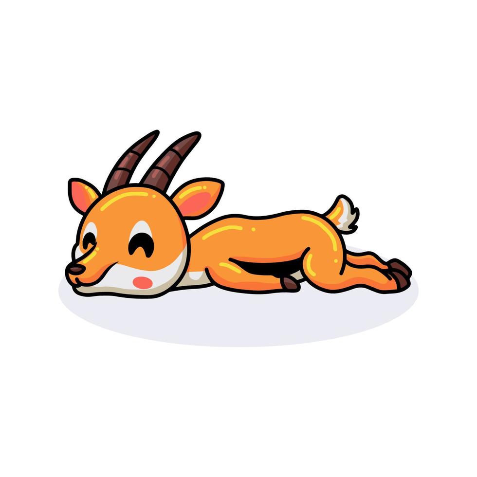 Cute little gazelle cartoon sleeping vector