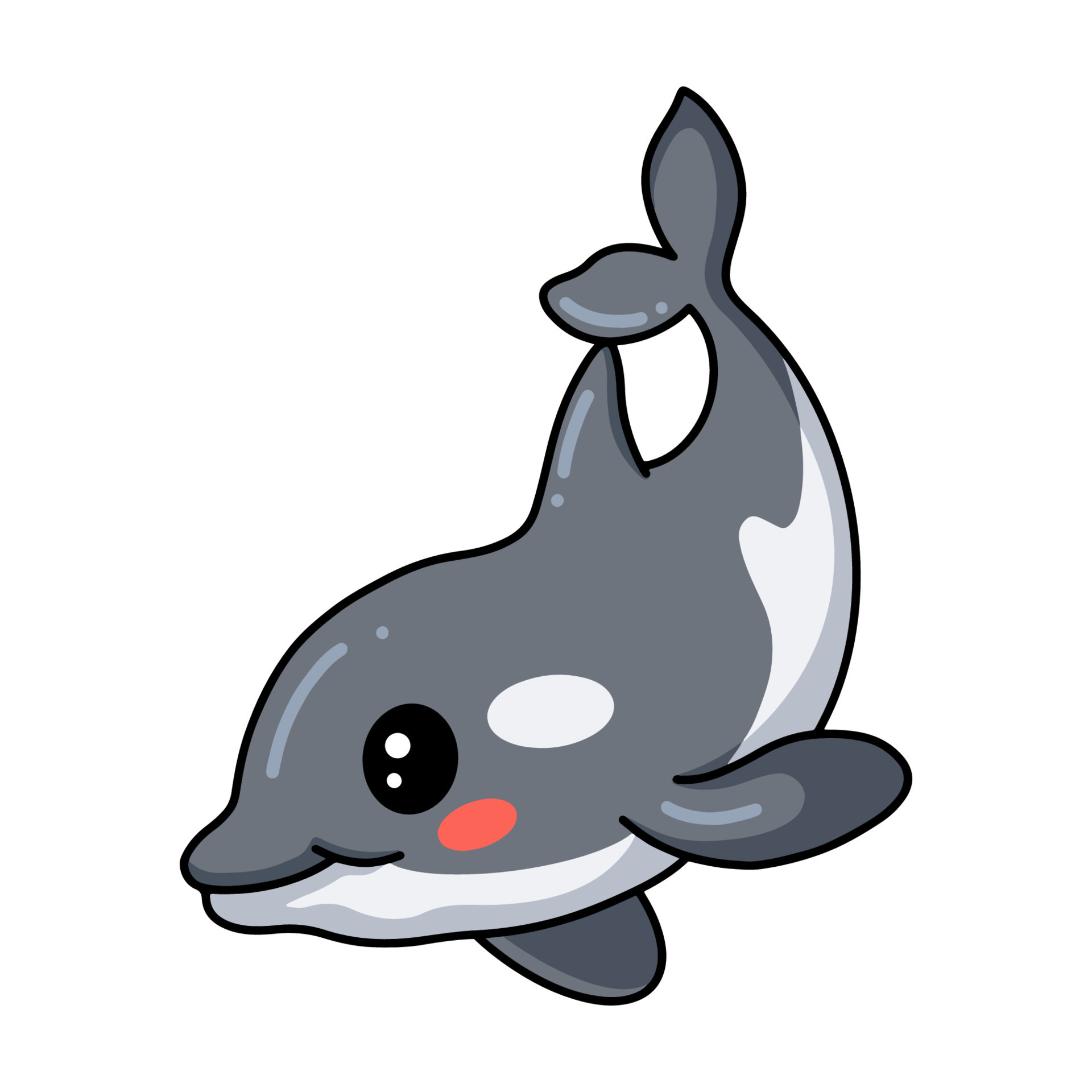 Cute little killer whale cartoon 10807962 Vector Art at Vecteezy
