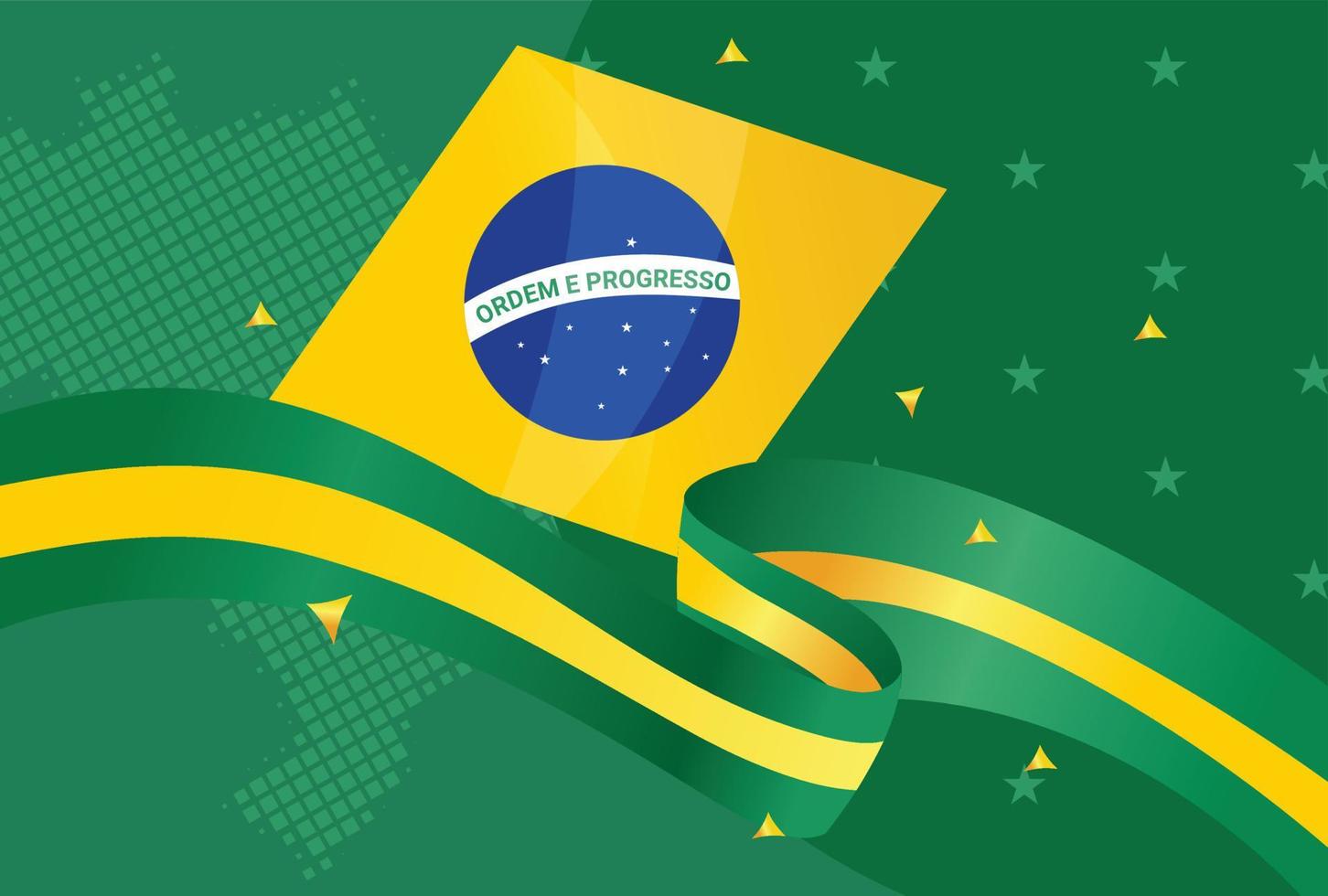 great background for brazil independence day event vector