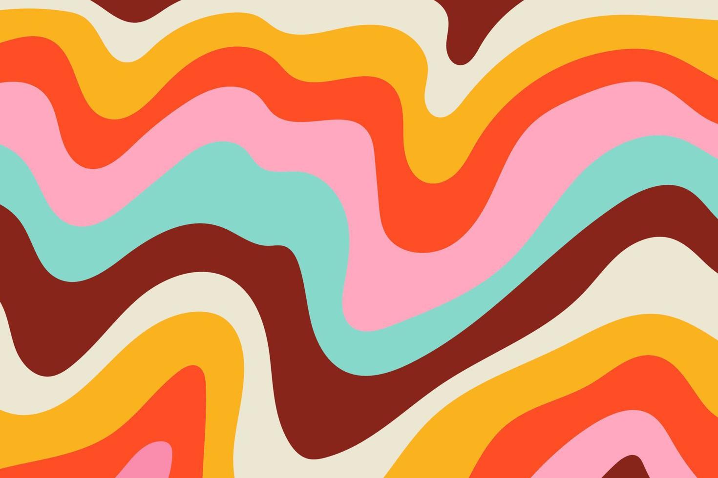 Groovy psychedelic background with colorful design vector