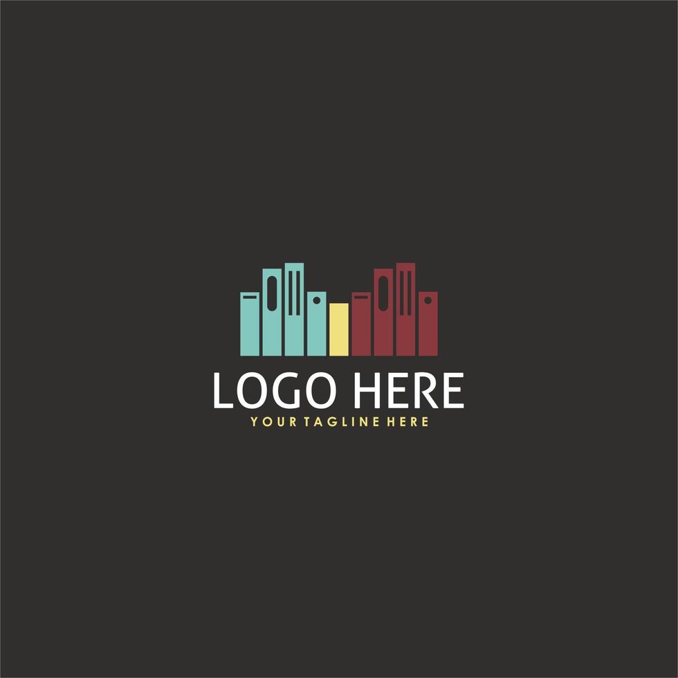 Book Store Logo management storage data office file vector