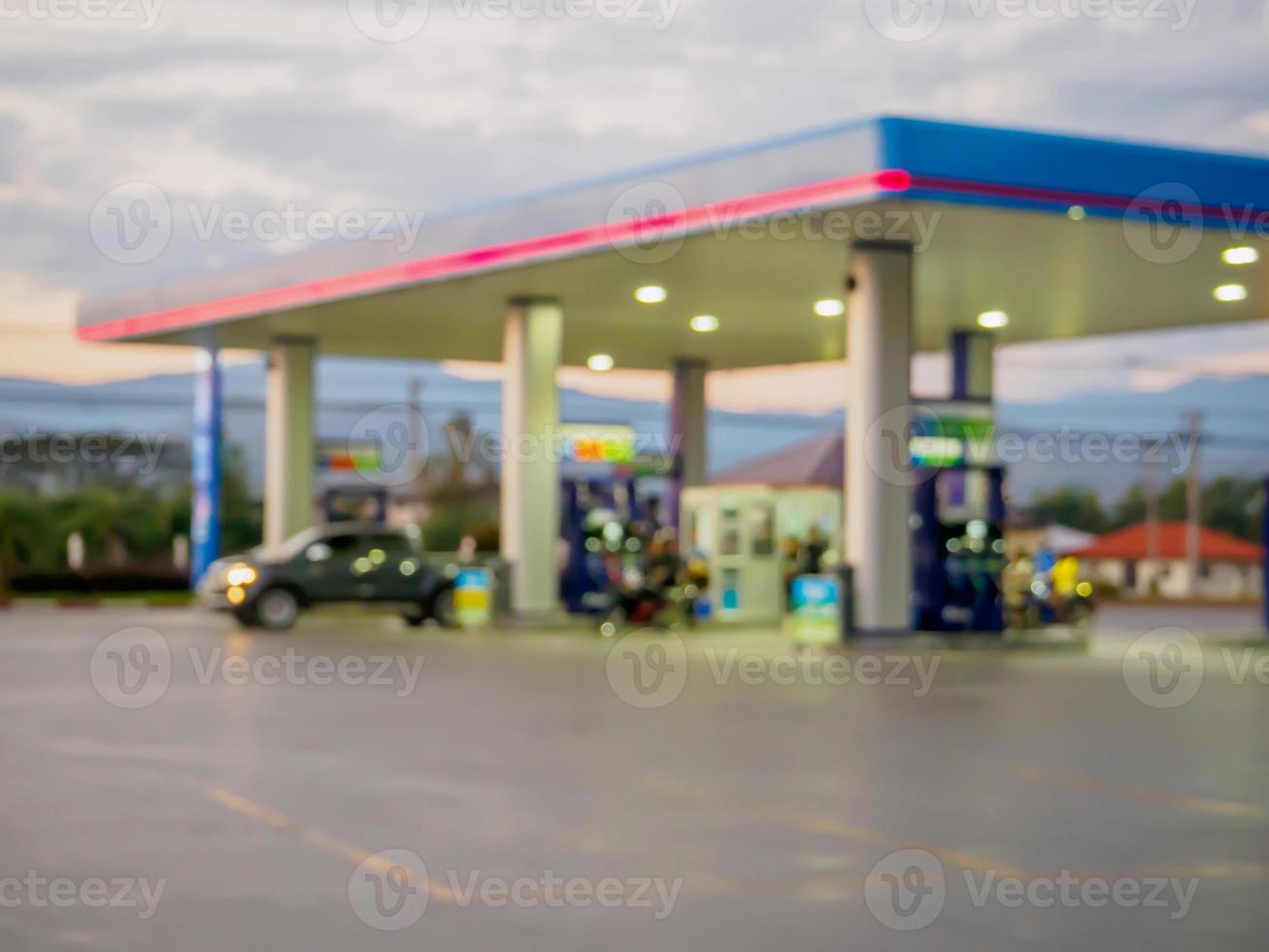 gas station blur background photo