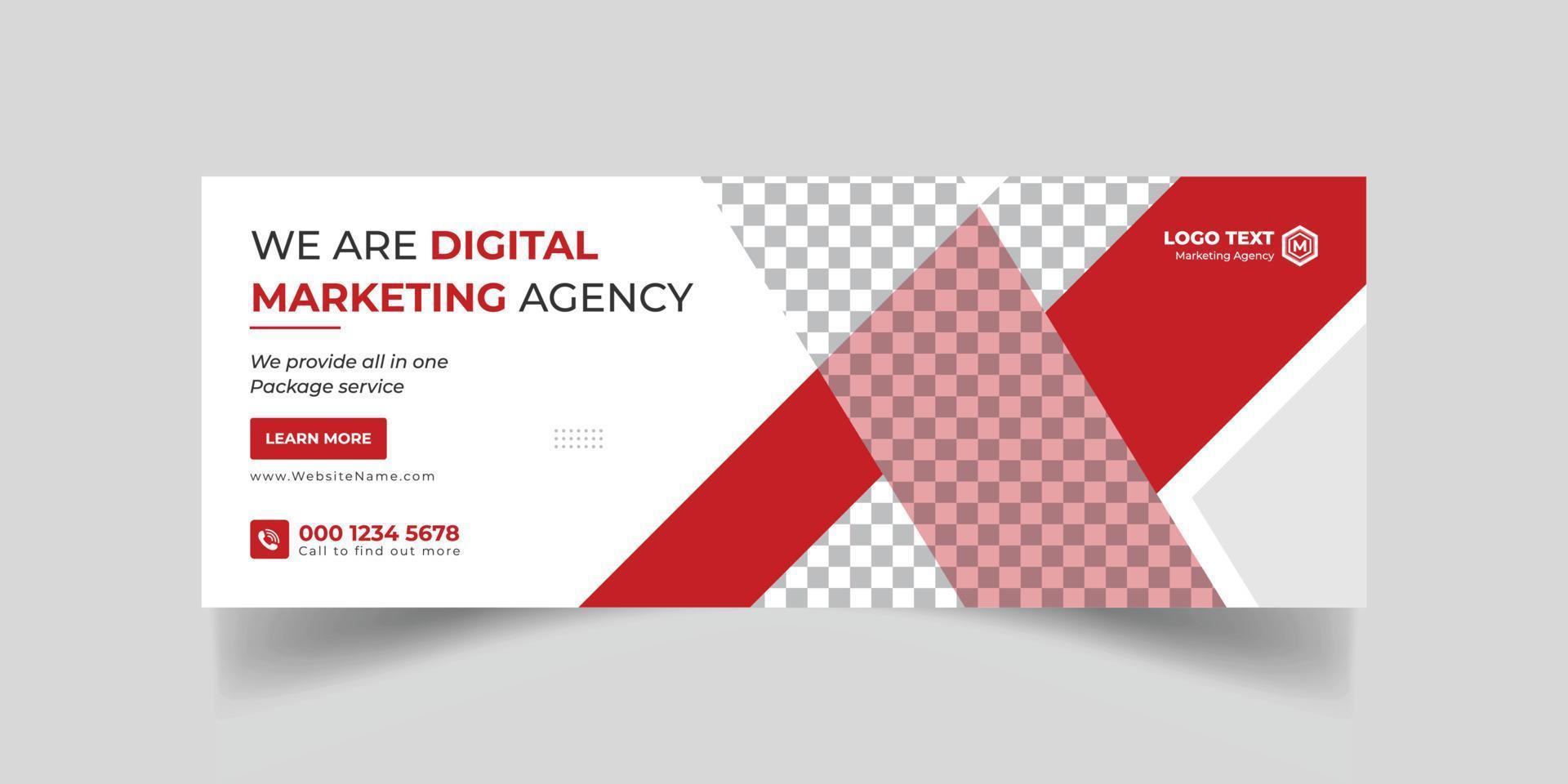 Marketing Agency and Webinar business conference social media cover banner template or web banner, corporate banner, advertising, timeline cover, header, business webinar banner editable template vector