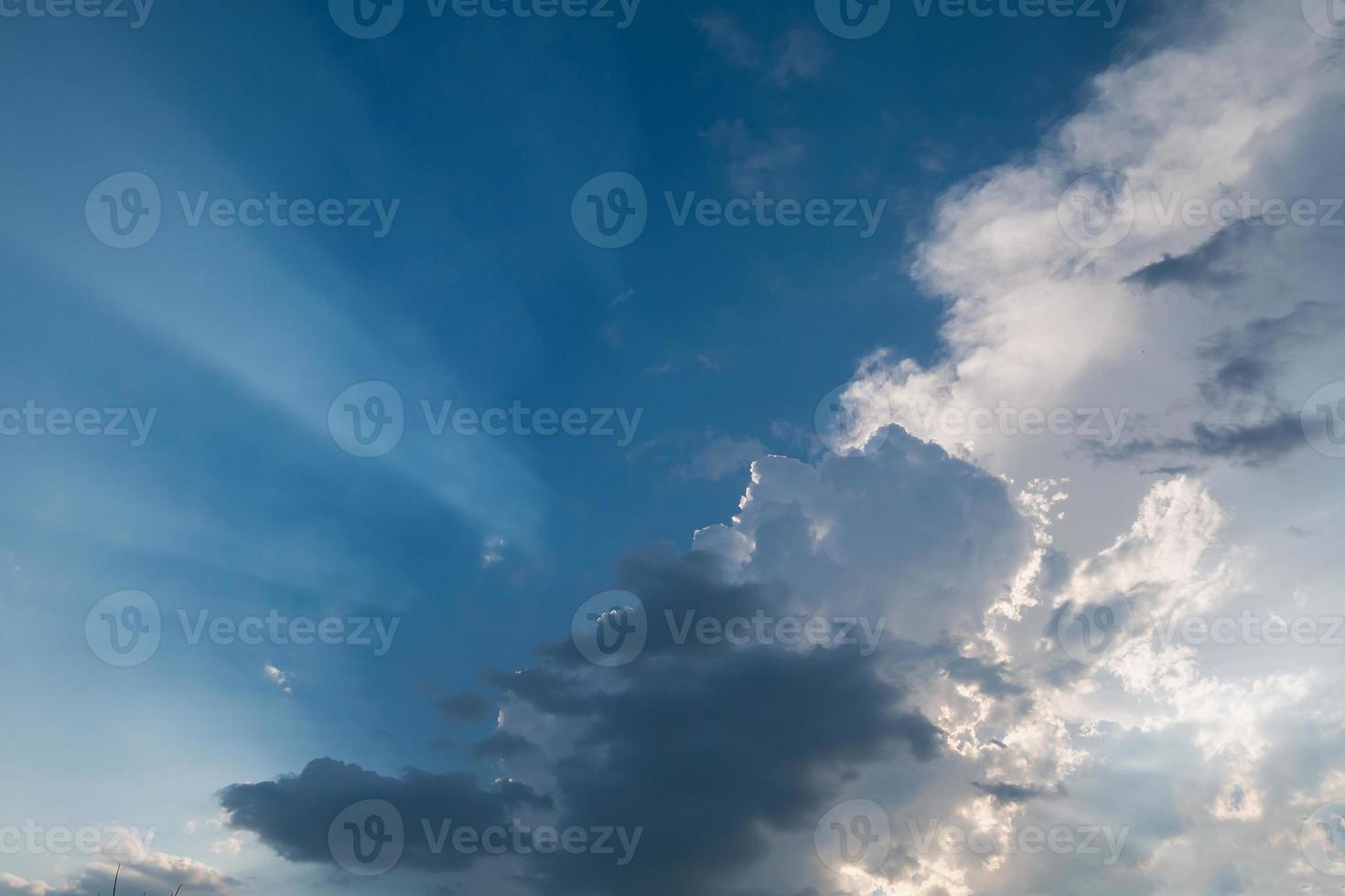 blue sky with clouds photo