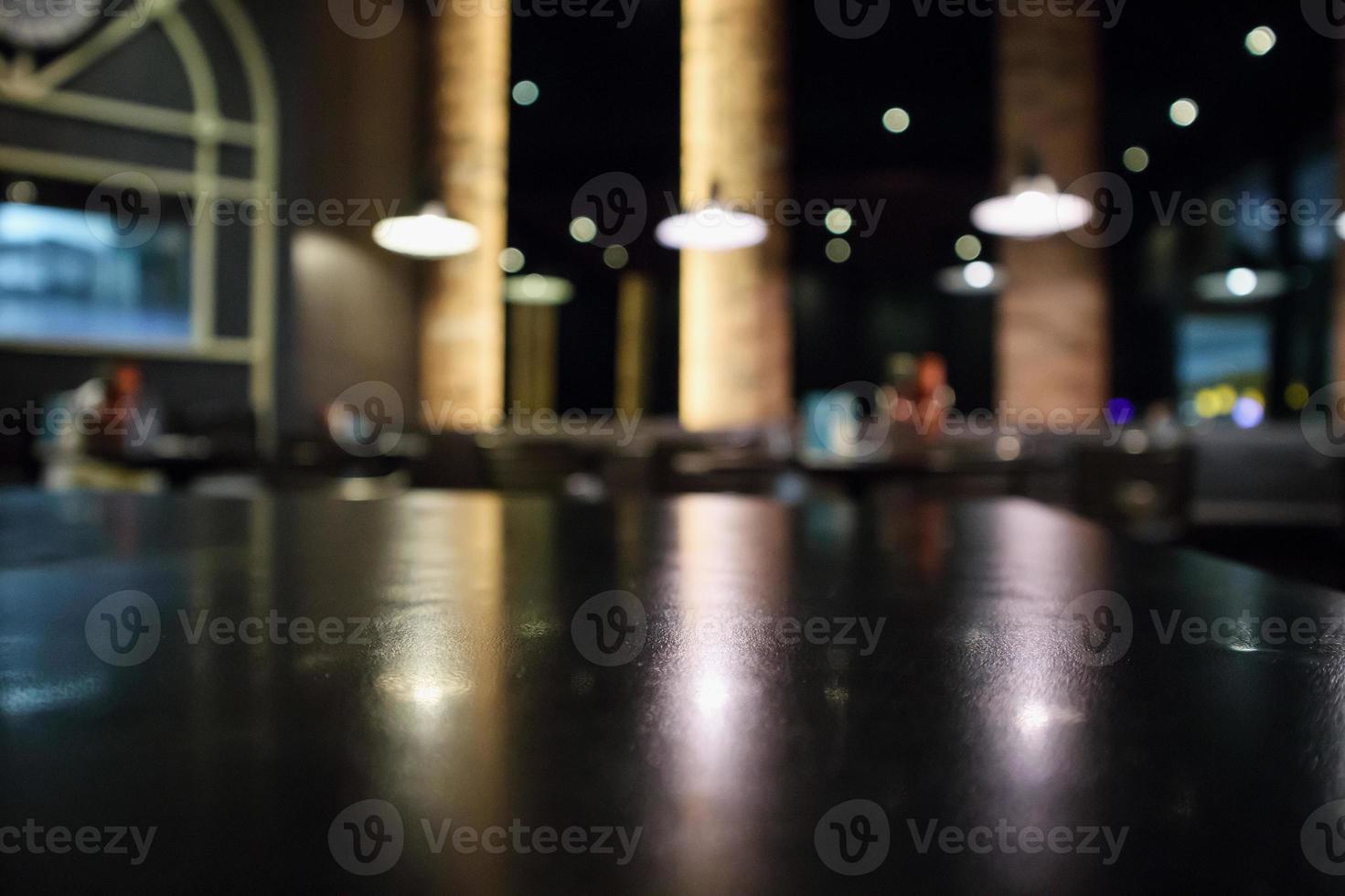 Abstract blur cafe restaurant with abstract bokeh light defocused background photo