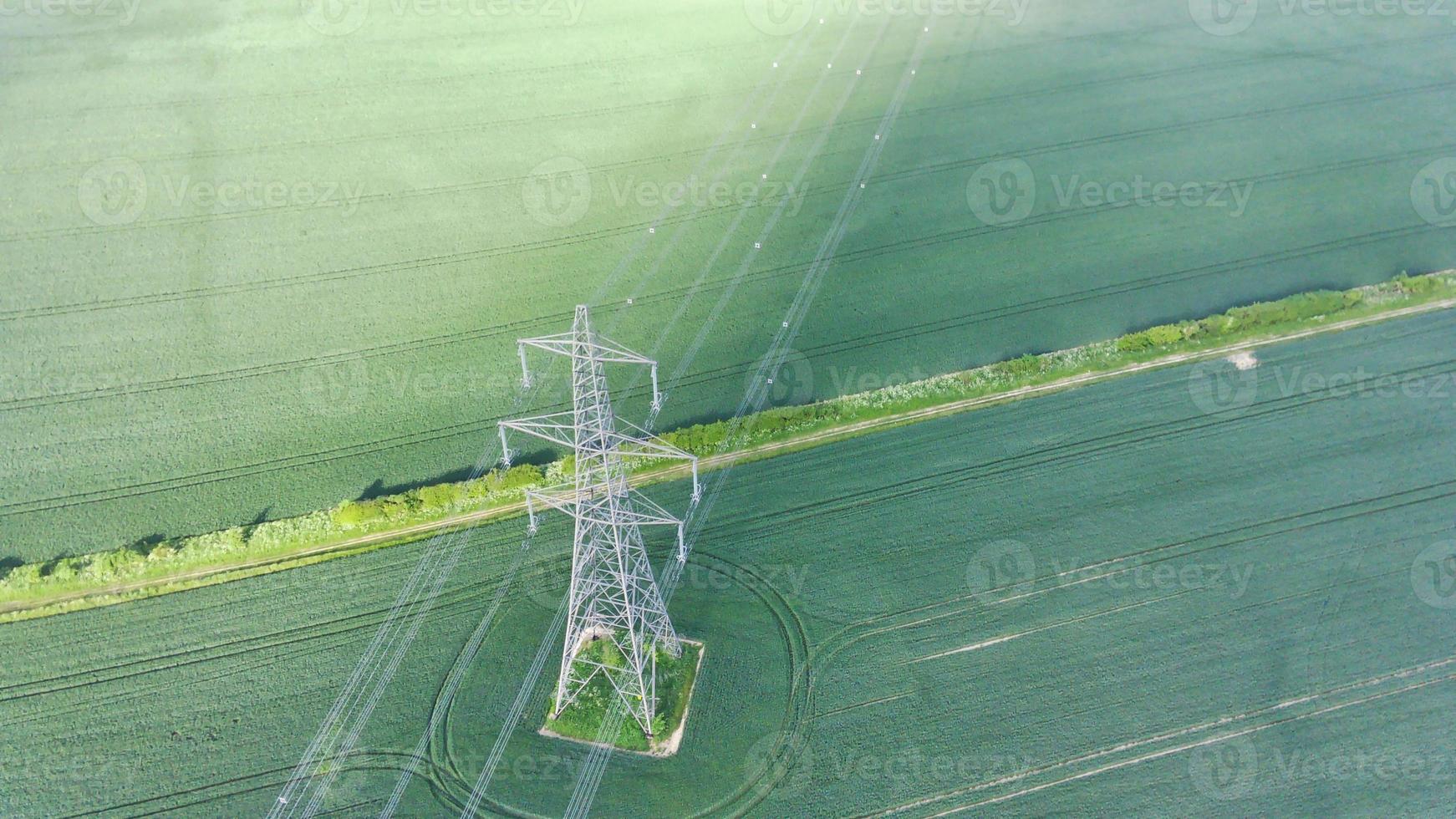 Aerial footage and high angle view of British Countryside, drone's footage photo