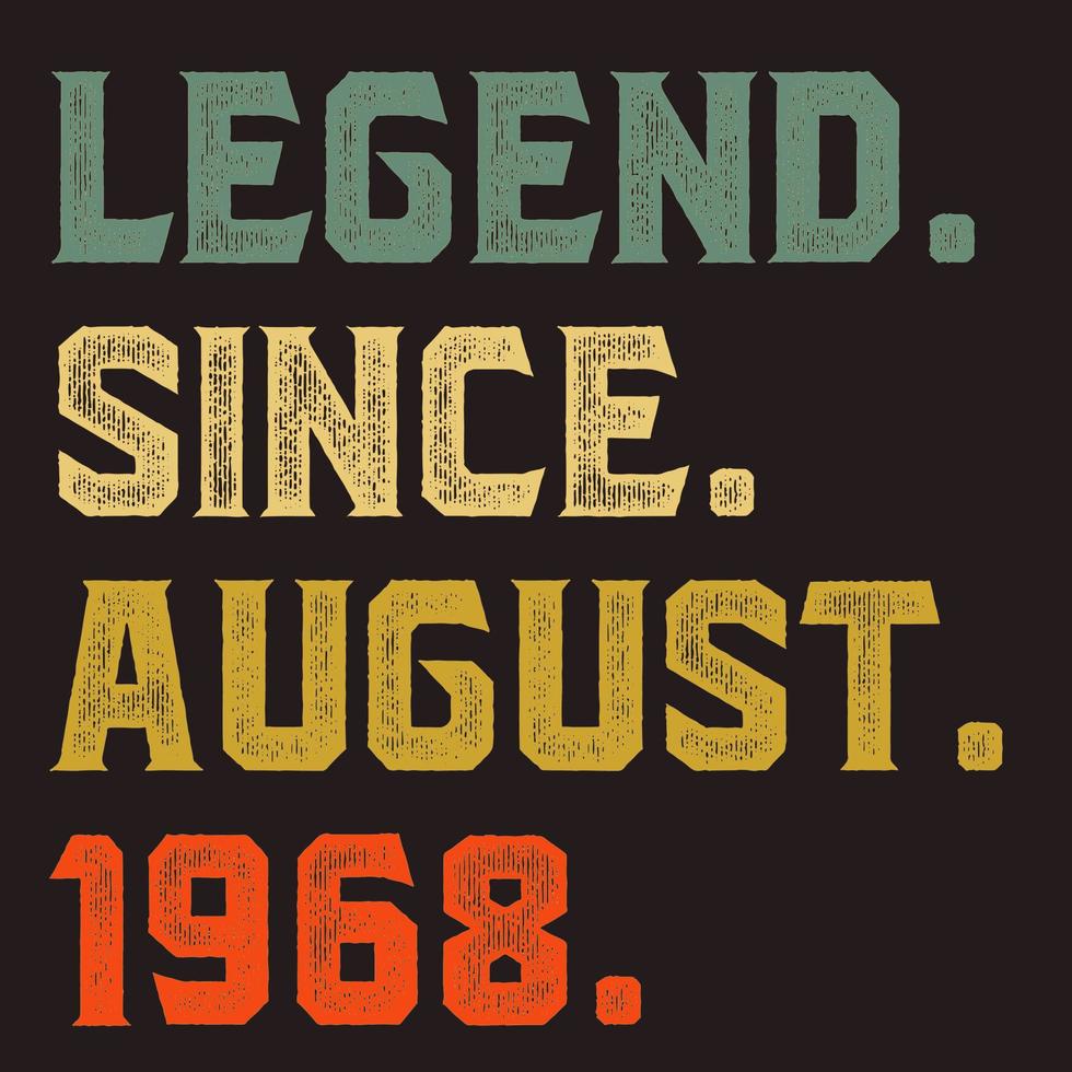 Legend Since August 1968 vector