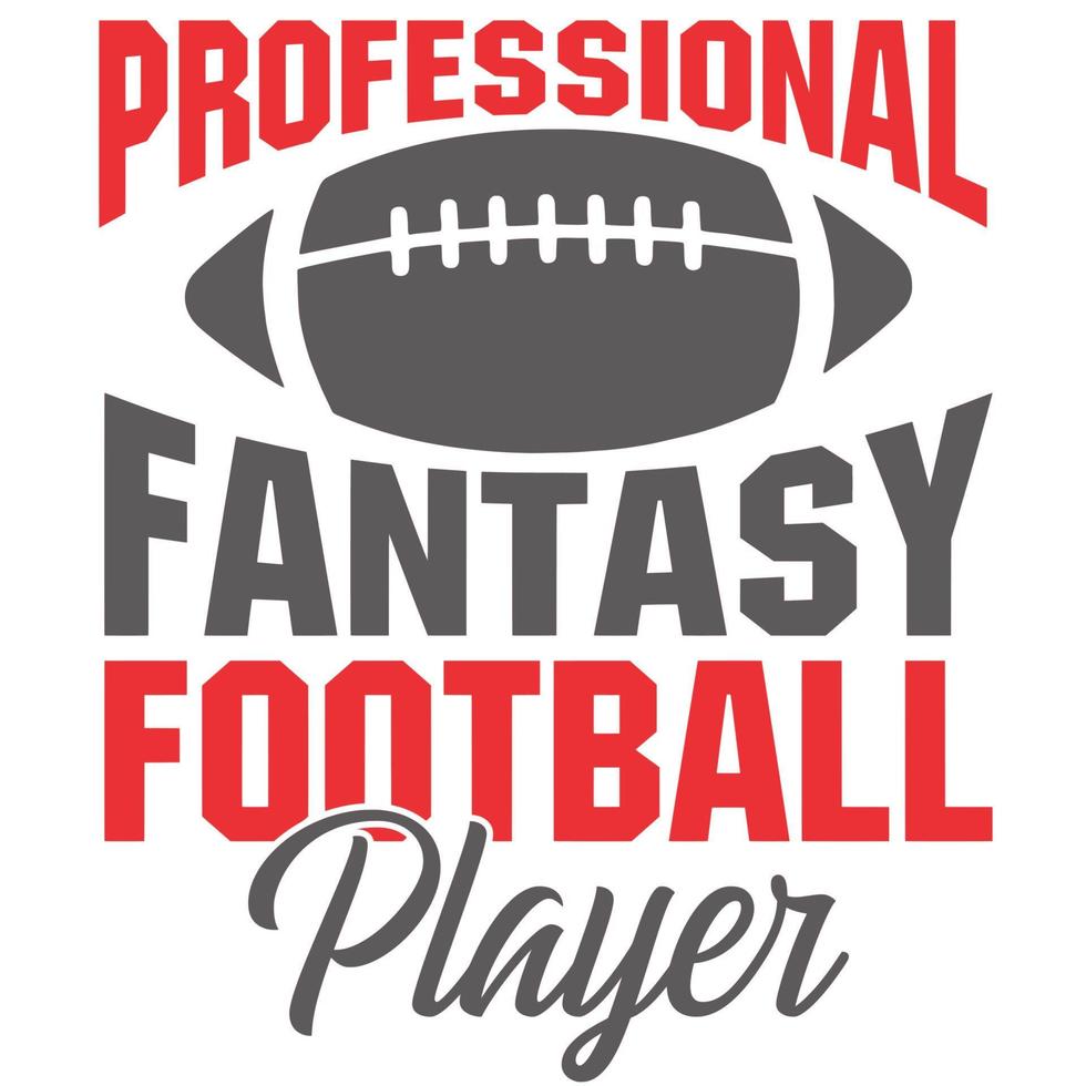 Professional Fantasy Football Player vector