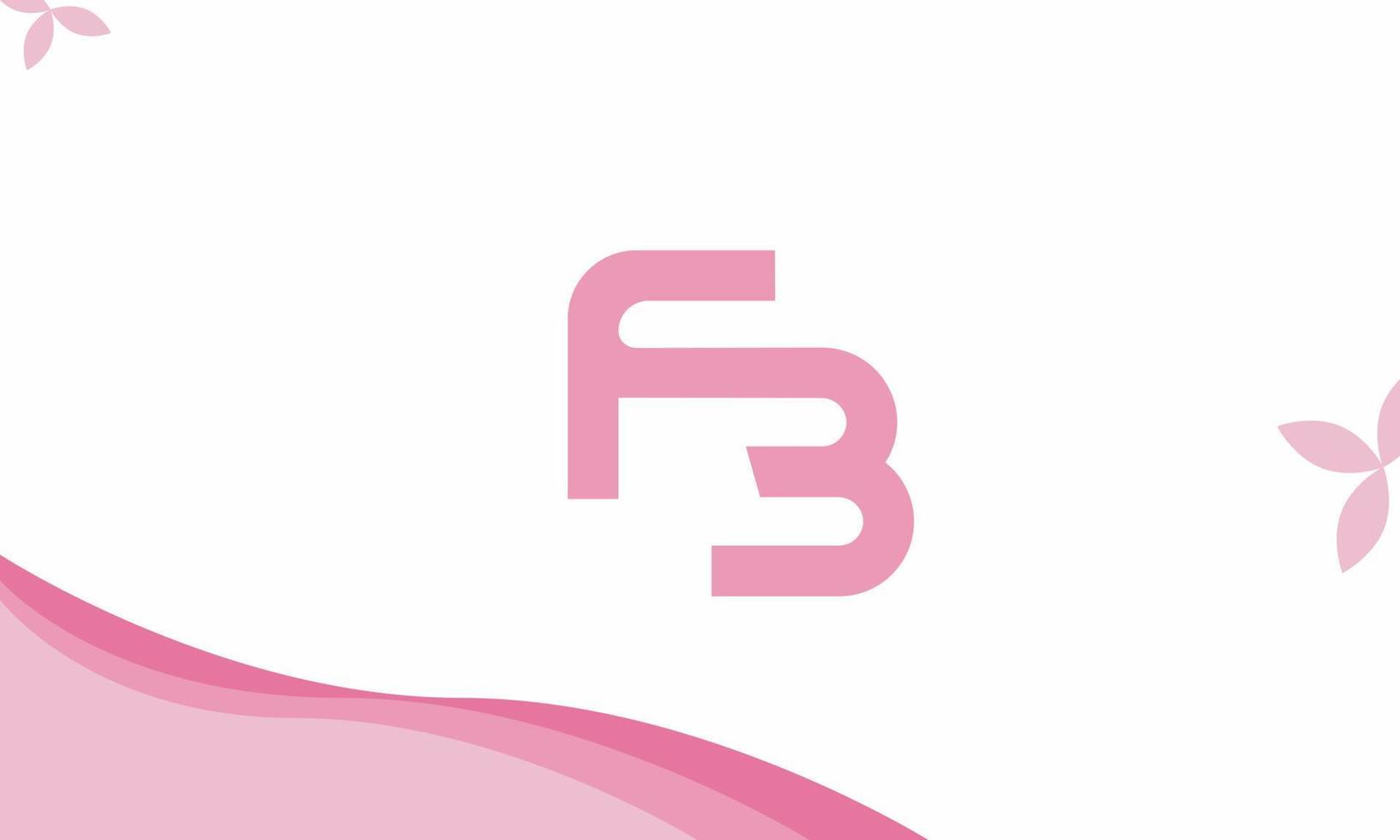 alfabeto letras iniciales monograma logo fb, bf, f y b vector